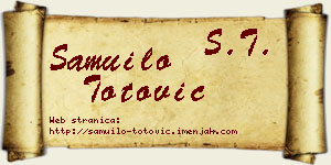 Samuilo Totović vizit kartica